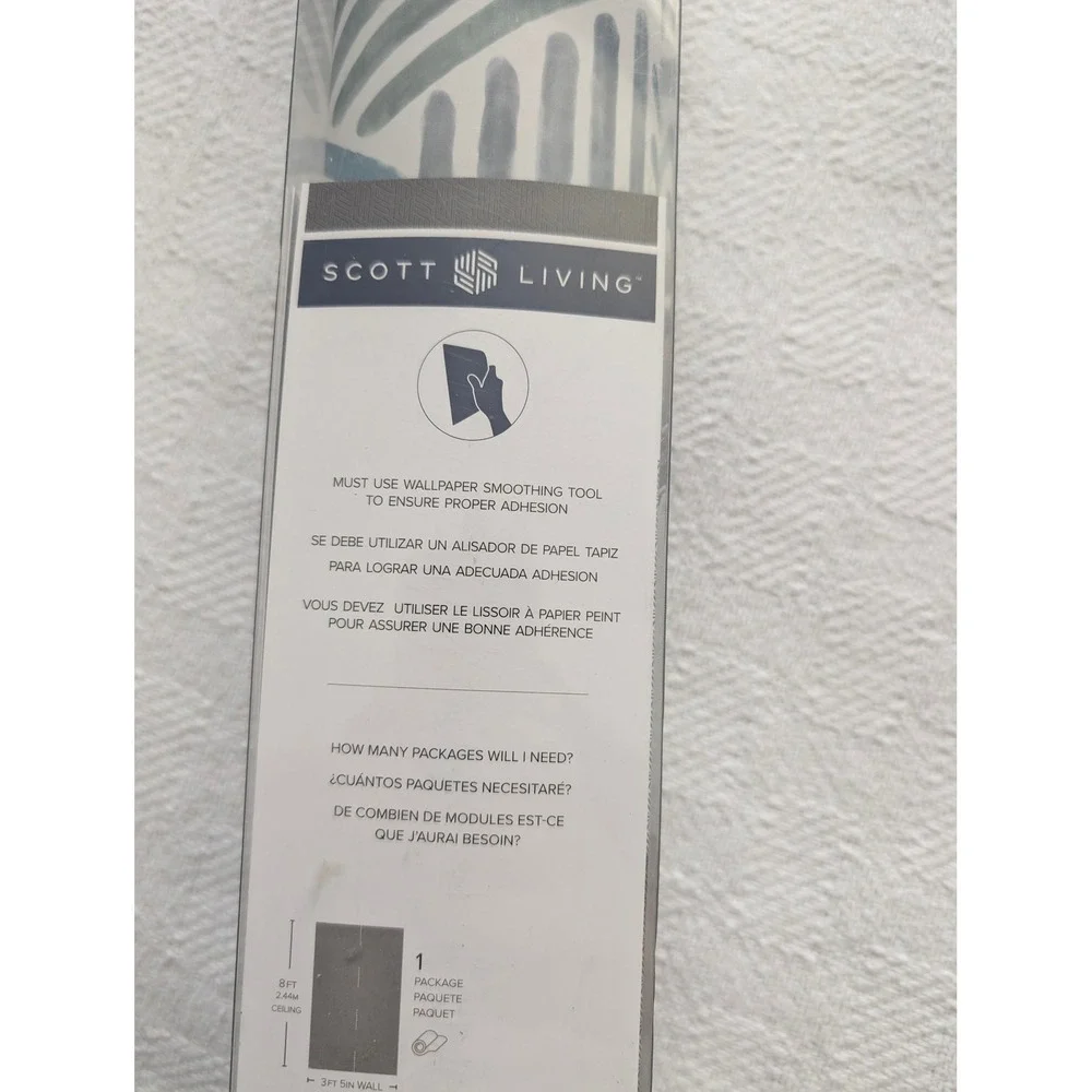 Scott Living Aegean Peel and Stick Wallpaper 20.5 in x 18 ft, Covers 30.75 SQ ft